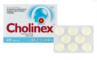 Zdjęcie Cholinex pastyl.b/cukru 24 szt.
