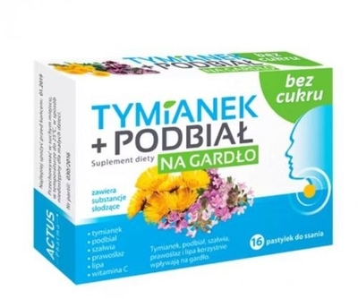 Zdjęcie Tymianek +Podbiał na gardło b/cukru 16 szt