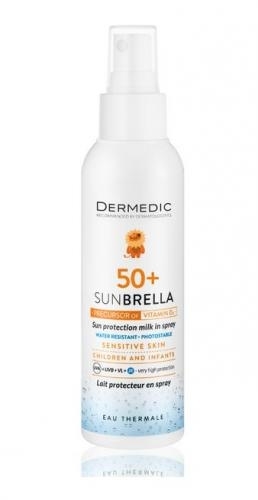 Zdjęcie Dermedic Sunbrella Mleczko ochronne dla dzieci w sprayu SPF 50+, 150 ml