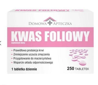 Zdjęcie Domowa Apteczka Kwas Foliowy 0,4mg 250tabl