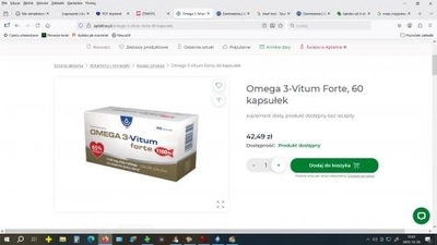 Zdjęcie Omega 3-Vitum Forte kaps.miękkie 60kaps.