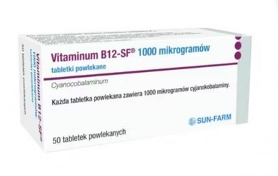 Zdjęcie Vitaminum B12-SF tabl.powl. 1 mg 50 tabl.