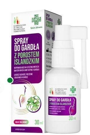 Zdjęcie Świat Zdrowia Spray do gardła z porostem i