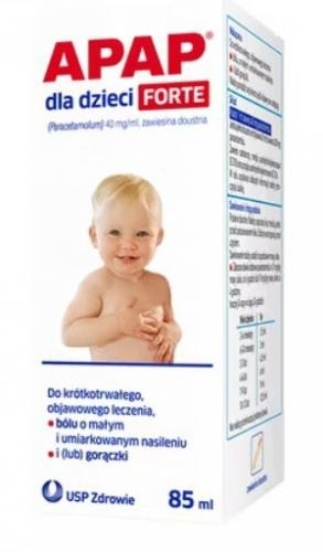 Zdjęcie Apap Dla Dzieci Forte smak malinowy 85 ml