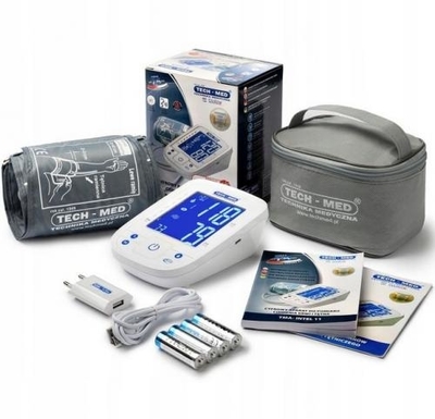 Zdjęcie Ciśnieniomierz elektroniczny Techmed INTEL 11 migotanie przedsionków, mówi