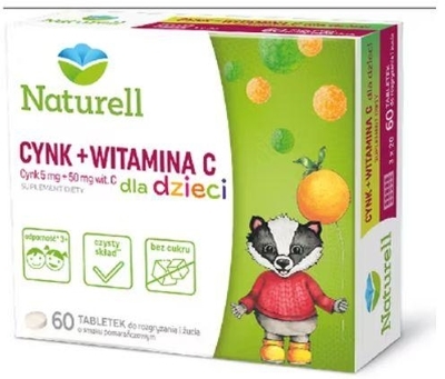 Zdjęcie Naturell Cynk + Witamina C dla dzieci tabl