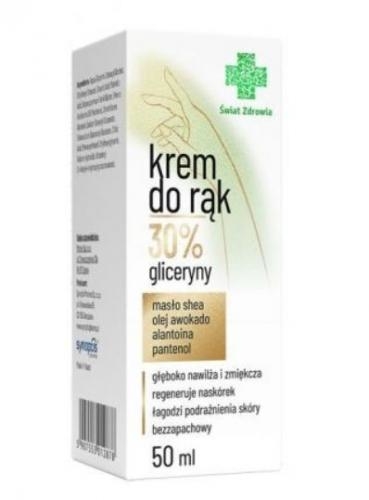 Zdjęcie ŚWIAT ZDROWIA Krem do rąk 30% gliceryny 50