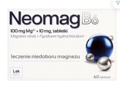 Zdjęcie NeomagB6 tabl. 100mg+10mg 60 tabl.