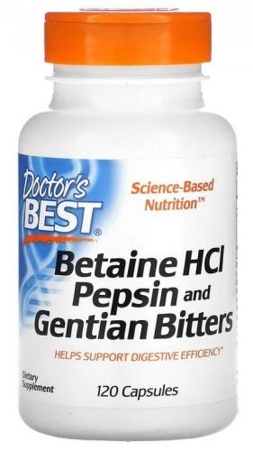 Zdjęcie DoctorsBest Betaine HCL Pepsin&Gentian120k