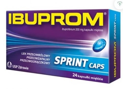 Zdjęcie Ibuprom Sprint kaps.miękkie 200mg 40kaps.