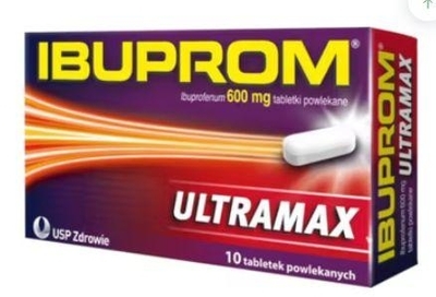 Zdjęcie Ibuprom Ultramax tabl.powl. 0,6 g 10 tabl.