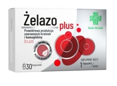 Zdjęcie Żelazo Plus Świat Zdrowia kaps.twarde 30ka