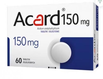 Zdjęcie Acard 150 mg tabl.dojelit. 0,15 g 60 tabl.