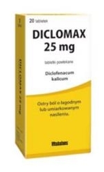 Zdjęcie Diclomax tabl.powl. 0,025 g 20 tabl.