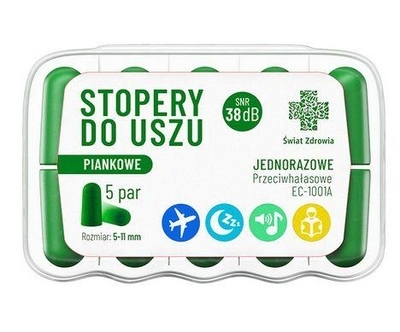 Zdjęcie Świat Zdrowia Stopery do uszu piankowe 10s