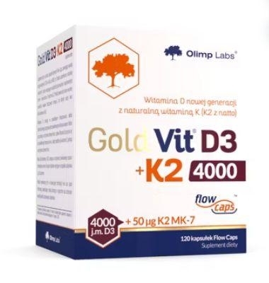 Zdjęcie Olimp Gold-Vit D3 + K2 4000 120 kapsułek MEGA PAKA !