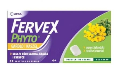 Zdjęcie Fervex Phyto Gardło I Kaszel pastyl.dossan