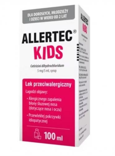 Zdjęcie Allertec Kids syrop 5 mg/5ml 100 ml