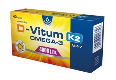 Zdjęcie D-Vitum 4000 j.m. K2 MK7 Omega-3 40 kapsułek