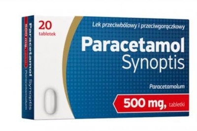 Zdjęcie Paracetamol Synoptis tabl. 0,5 g 20 tabl.