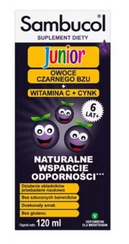 Zdjęcie Sambucol Junior płyn 120 ml