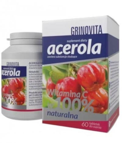 Zdjęcie Acerola Grinovita tabl.dossania 60tabl.