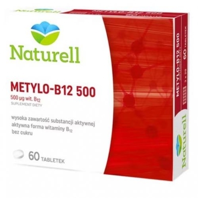 Zdjęcie NATURELL Metylo B-12 500 tabl. 60 tabl.