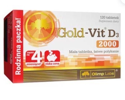 Zdjęcie Olimp Gold-Vit D3 2000 120 tabl.