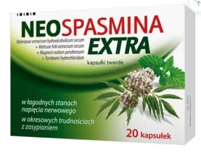 Zdjęcie Extraspasmina kaps.twarde 20kaps.(2blist.p