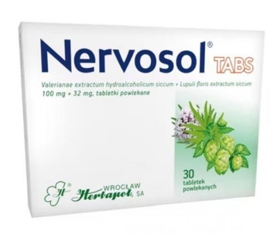 Zdjęcie Nervosol TABS tabl.powl. 0,1g+0,032g 30tab