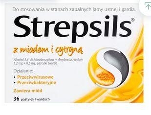 Zdjęcie Strepsils miód+cytr.36 pastyl.
